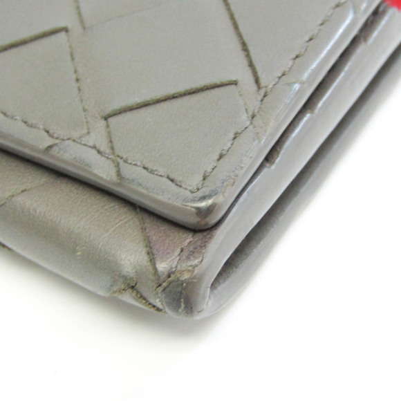 Bottega Veneta Intrecciato 134075 Women,Men Leather Long Wallet (bi-fold) Dar... - Picture 4 of 14